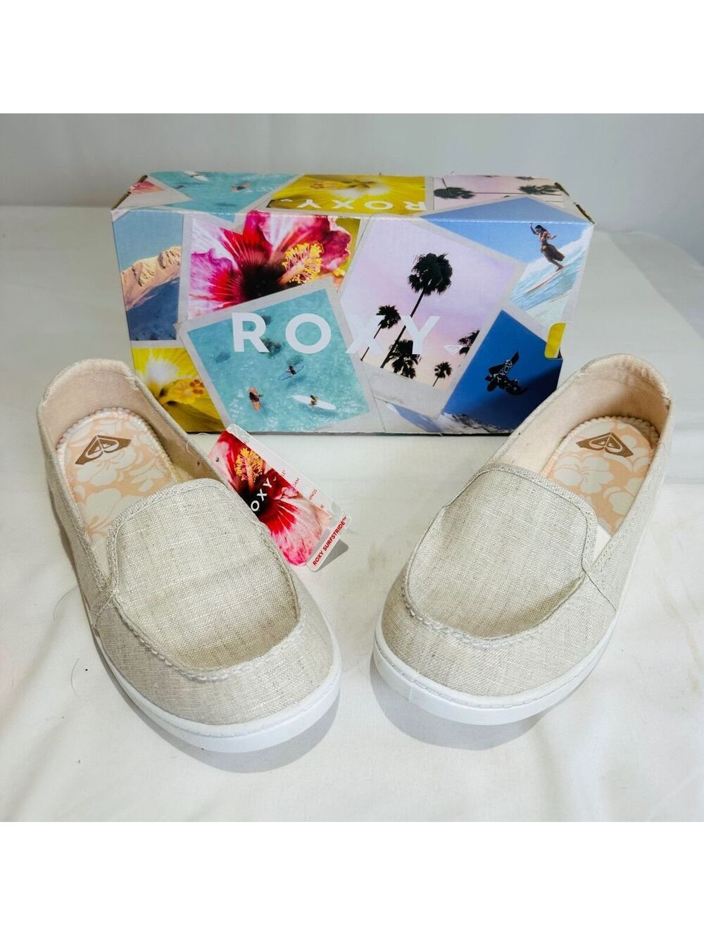 New Roxy 'Minnow VII' Women's Slip-On Shoes w Cushy Memory Foam Insoles Size 11
